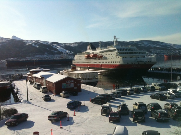 MS Nordlys docked in Narvik for participation in Vinterfestuka