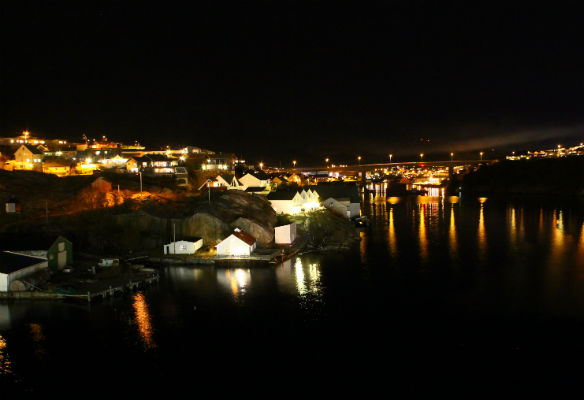 Kristiansund at night